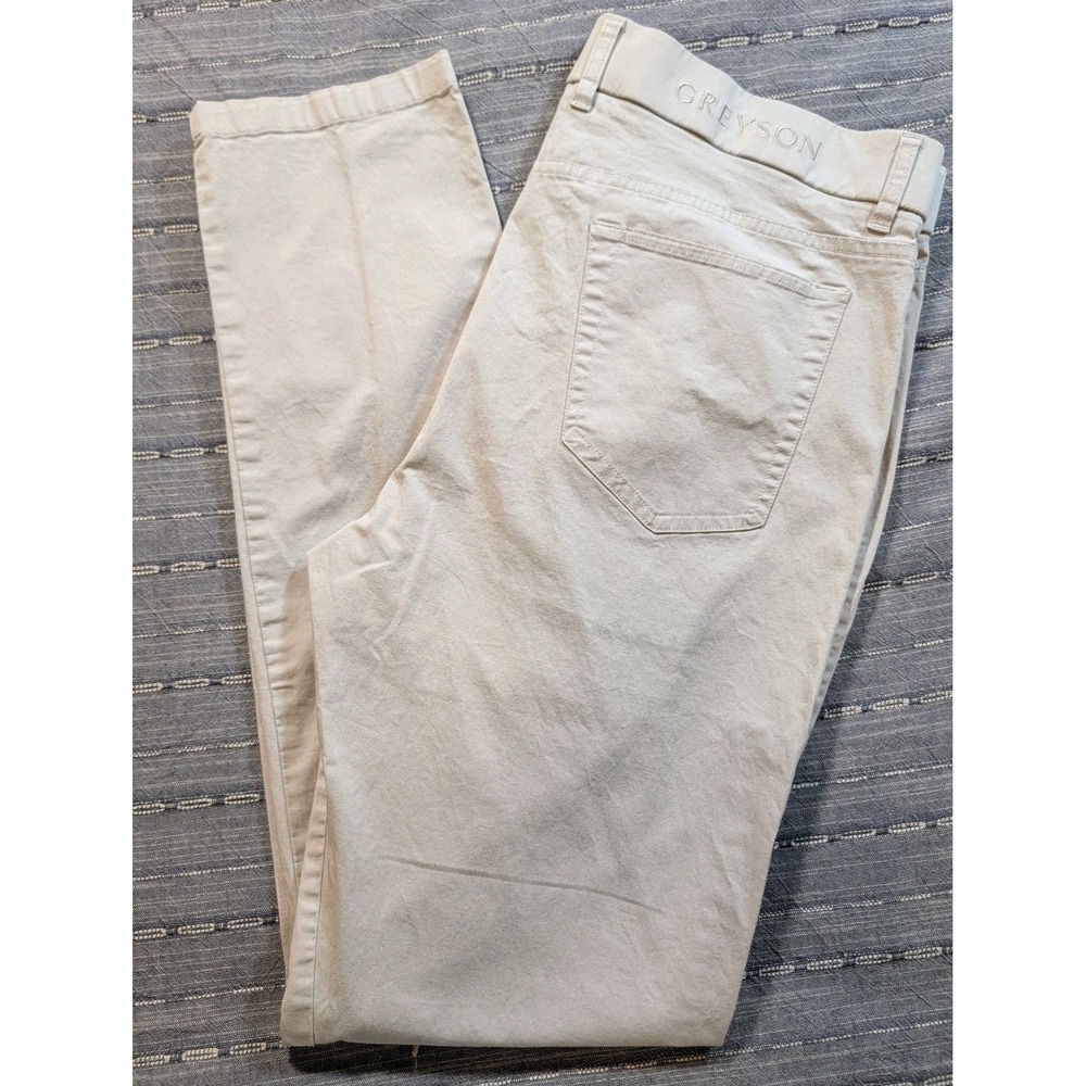Greyson Wainscott 5 Pocket Golf Pants Mens 34x32 Pebble Performance Stretch